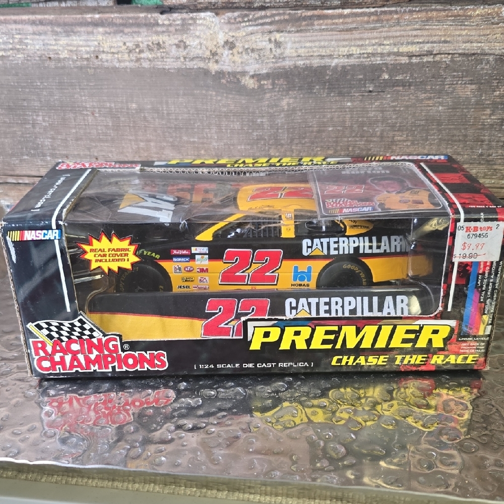 Racing Champions Premier Caterpillar #22 Die-Cast Race Car - Yellow & Black, NEW